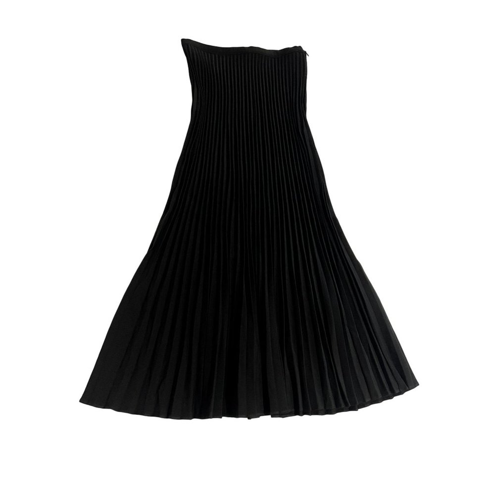 NWT Meshki Twyla Pleated Suiting Maxi Skirt in Black
